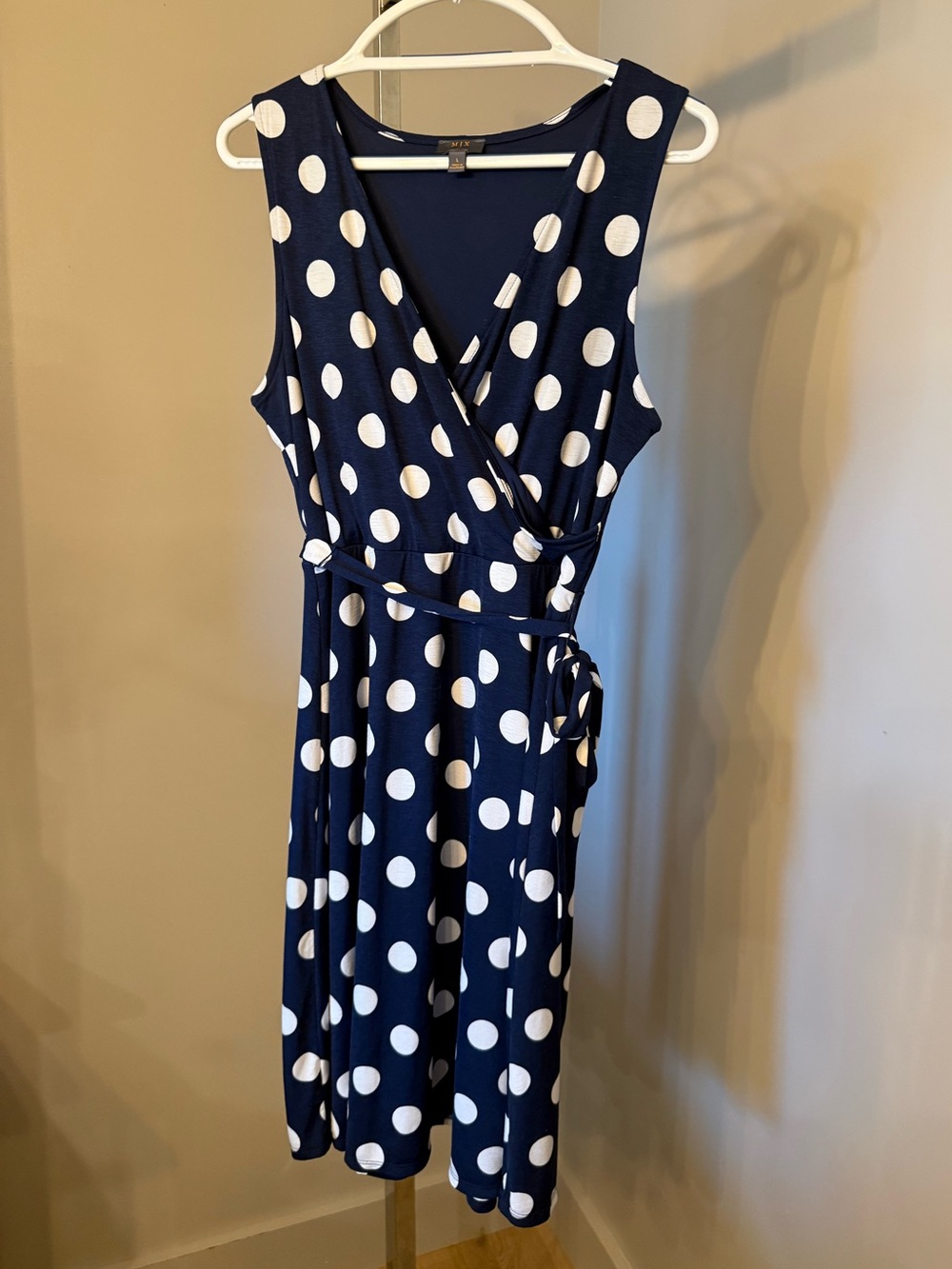 Navy Polka Dot Women's Dress